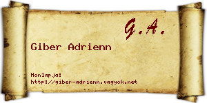 Giber Adrienn névjegykártya
